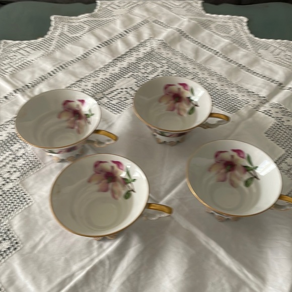 MITTERTEICH Bavaria Magnolias 4 Tea Cups - Picture 4 of 5